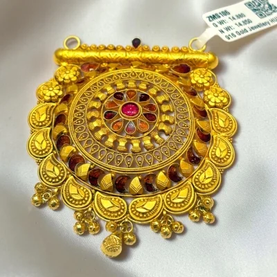 22CT 916 HUID HALLMARK GOLD MANGALSUTRA PENDANT BECAUSE YOUR FOREVER DESERVES SOMETHING EXTRAORDINARY. | ZMS105