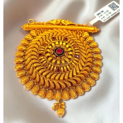 LOVELY 22CT 916 HUID HALLMARK GOLD ANTIQUE MANGALSUTRA PENDANT | ZMS168