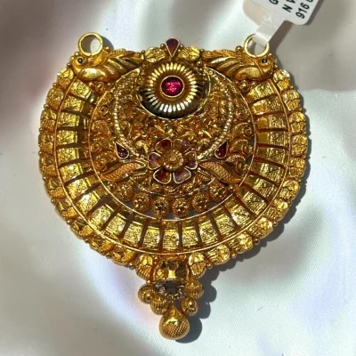 BEAUTIFUL 22CT 916 HUIDHALLMARK GOLD MANGALSUTRA PENDANT WITH LOVELY DESIGN ZMS226
