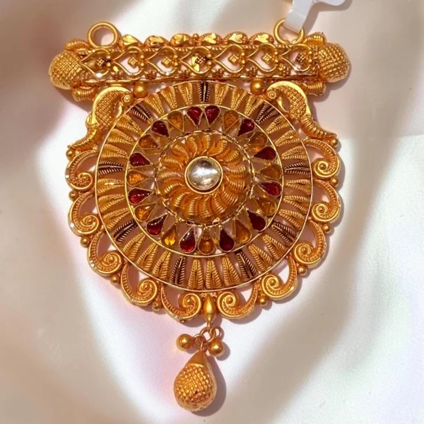 BEAUTIFUL 22CT 916 HUID HALLMARK GOLD MANGALSUTRA PENDANT WITH LOVELY DESING IN LIGHT WEIGHT | ZMS158