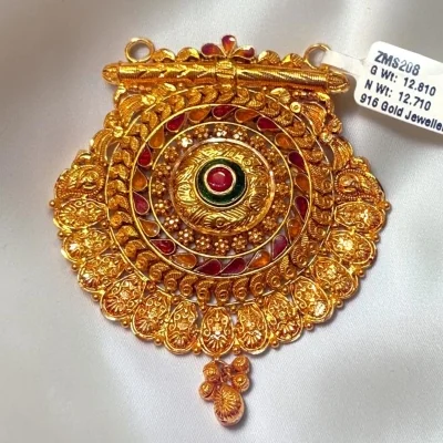 BEAUTIFUL 22CT 916 HUID HALLMARK GOLD MANGALSUTRA PENDENT WITH LOVELY DESIGH | ZMS208