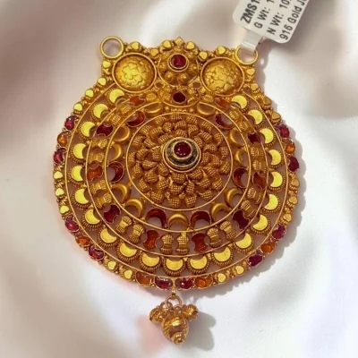 BEAUTIFUL 22CT 916 HUID HALLMARK GOLD MANGALSUTRA PENDANT WITH LOVELY DESOGN | ZMS103