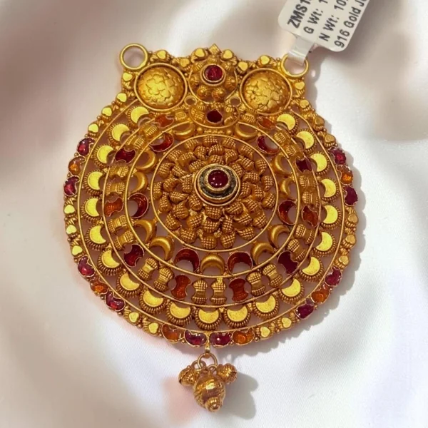 BEAUTIFUL 22CT 916 HUID HALLMARK GOLD MANGALSUTRA PENDANT WITH LOVELY DESOGN | ZMS103
