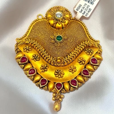 BEAUTIFUL 22CT 916 HUID HALLMARK GOLD ANTIQUE MANGALSUTRA PENDANT | MS968