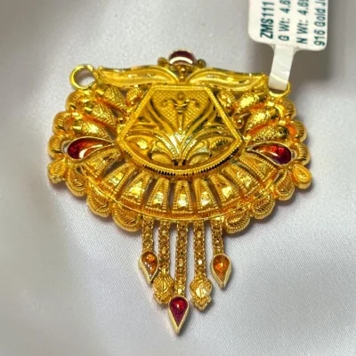 BEAUTIFUL 22CT 916 HUID HALLMARK GOLD MANGALSUTRA PENDENT | ZMS111
