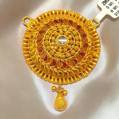 REDEFINING TRADITION WITH A TOUCH OF MODERN ELEGANCE 916 HUID HALLMARK GOLD MANGALSUTRA PENDANT | ZMS146