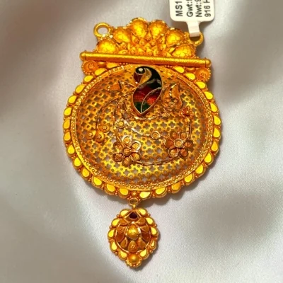22CT 916 HUID HALLMARK GOLD MAGALSUTRA PENDANT TIMELESS ELEGANCE FOR THE MODERN BRIDE | MS1132