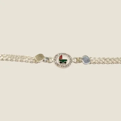 CHILDHOOD MEMORIES SET IN BEAUTIFUL SILVER RAKHI | SB294