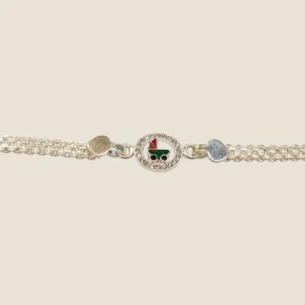 CHILDHOOD MEMORIES SET IN BEAUTIFUL SILVER RAKHI | SB294