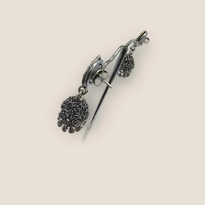 925 Sterling Silver Earings | Sparkling Diamond Accents | STP280 925 Sterling Silver Earings | Sparkling Diamond Accents | STP280