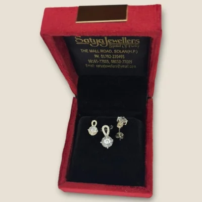 BEAUTIFUL STERLING SILVER GIRLISH PENDENT SET WITH ZIRCONS | SPS53