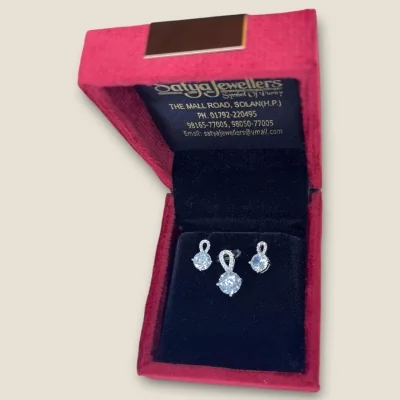 BEAUTIFUL STERLING SILVER GIRLISH PENDENT SET WITH ZIRCONS | SPS53