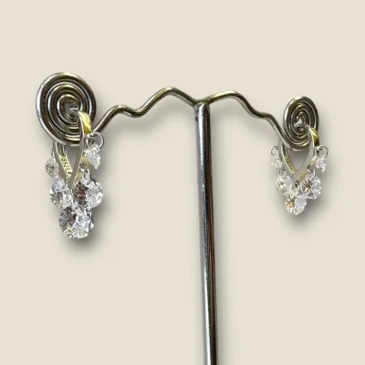 BEAUTIFUL STERLING SILVER GIRLISH EARINGS WITH ZIRCONS | SBLI70 BEAUTIFUL STERLING SILVER GIRLISH EARINGS WITH ZIRCONS | SBLI70