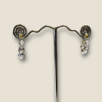 BEAUTIFUL STERLING SILVER GIRLISH EARINGS WITH ZIRCONS | SBLI70 BEAUTIFUL STERLING SILVER GIRLISH EARINGS WITH ZIRCONS | SBLI70