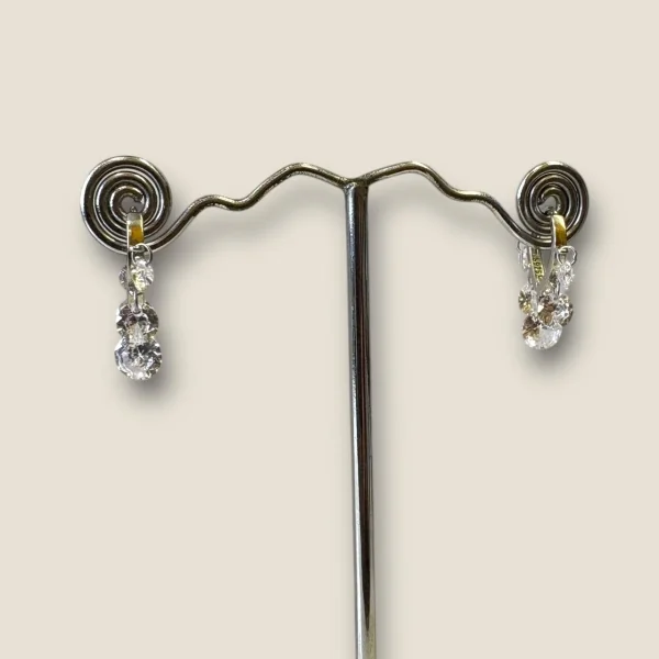 BEAUTIFUL STERLING SILVER GIRLISH EARINGS WITH ZIRCONS | SBLI70