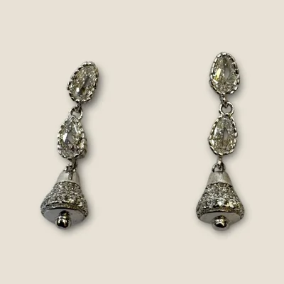 BEAUTIFUL STERLING SILVER GIRLISH EARING WITH ZIRCONS | STP187 BEAUTIFUL STERLING SILVER GIRLISH EARING WITH ZIRCONS | STP187