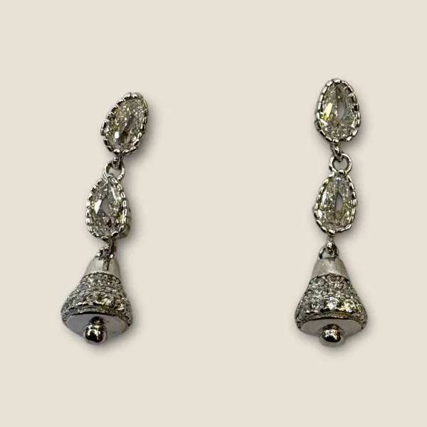 BEAUTIFUL STERLING SILVER GIRLISH EARING WITH ZIRCONS | STP187