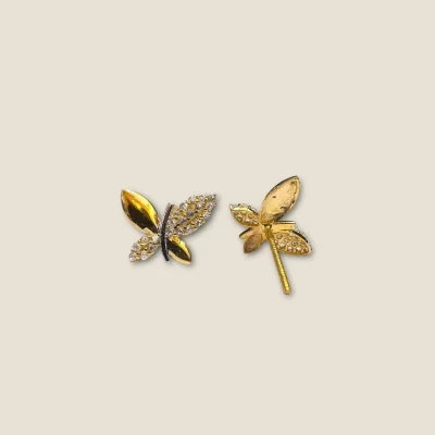 BEAUTIFUL GOLD FEMALE STUDS IN BUTTERFLY DESIGN | FS1 BEAUTIFUL GOLD FEMALE STUDS IN BUTTERFLY DESIGN | FS1