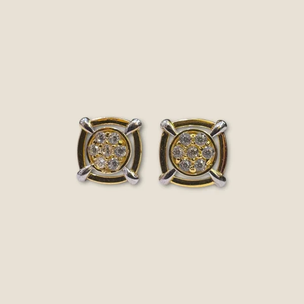 BEAUTIFUL GOLD FEMALE STUDS IN UNIQUE SHAPE | FS3