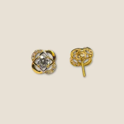 GOLD FEMALE STUDS IN BEAUTIFUL DESIGN WITH ZIRCONS | FS8 GOLD FEMALE STUDS IN BEAUTIFUL DESIGN WITH ZIRCONS | FS8