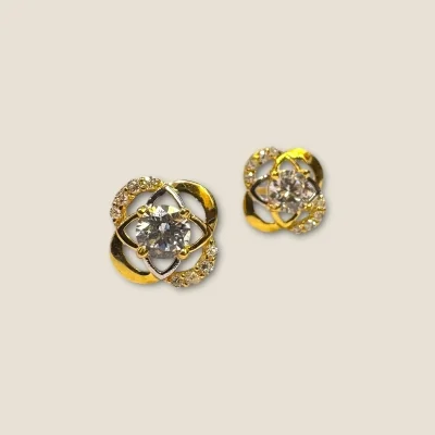 GOLD FEMALE STUDS IN BEAUTIFUL DESIGN WITH ZIRCONS | FS8 GOLD FEMALE STUDS IN BEAUTIFUL DESIGN WITH ZIRCONS | FS8