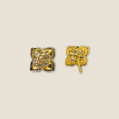 BEAUTIFUL GOLD FEMALE STUDS IN FLOWER DESIGN | FS10 BEAUTIFUL GOLD FEMALE STUDS IN FLOWER DESIGN | FS10