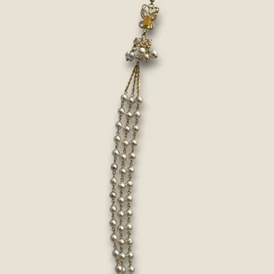 22K Gold Stone Necklace with Butterfly Design | Khushi Collection STJ5
