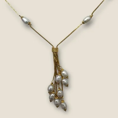 22K Gold Neckless with White Stones | Khushi Collection STJ2 22K Gold Neckless with White Stones | Khushi Collection STJ2