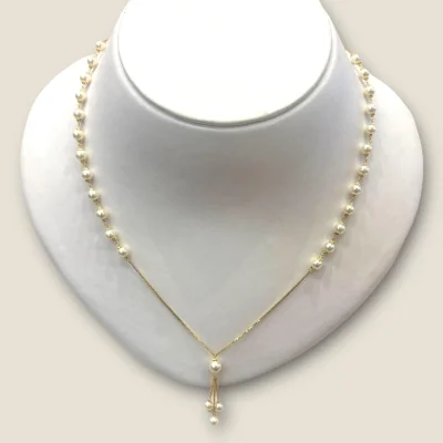 22K Gold Stone Necklace | Khushi Collection | STJ1