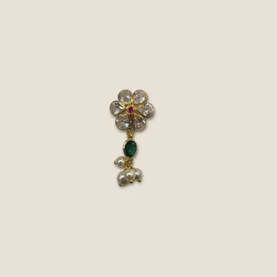 Green Stone 22K Gold Jewellery Set | Unique Design | Khushi Collection