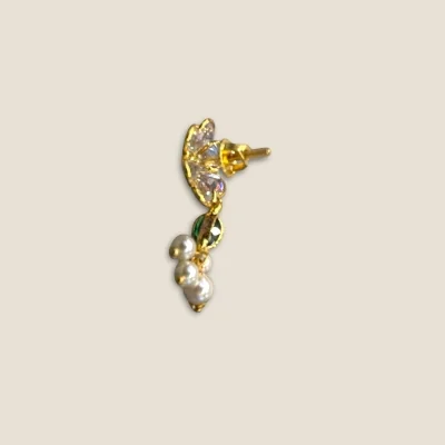 Green Stone 22K Gold Jewellery Set | Unique Design | Khushi Collection