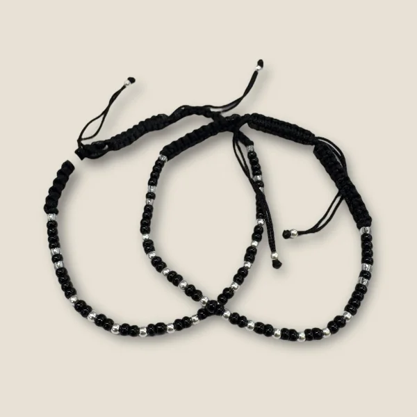 LOVELY SILVER GIRLISH BEADED ANKLETS WITH BEAUTIFUL DESIGN | SPY228