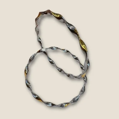 LOVELY GIRLISH STERLING SILVER BANGLES WITH BEAUTIFUL DESIGN IN ROSE GOLD COLOUR | SBN39 LOVELY GIRLISH STERLING SILVER BANGLES WITH BEAUTIFUL DESIGN IN ROSE GOLD COLOUR | SBN39