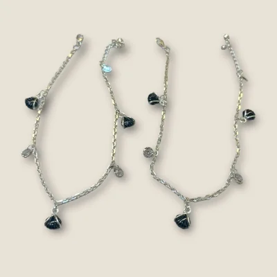 BEAUTIFUL SILVER GIRLISH ANKLETS WITH LOVELY DESIGN | SPY389 BEAUTIFUL SILVER GIRLISH ANKLETS WITH LOVELY DESIGN | SPY389