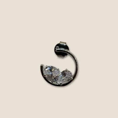 BEAUTIFUL STERLING SILVER GIRLISH EARINGS IN LOVELY DESIGN WITH ZIRCONS | STP343 BEAUTIFUL STERLING SILVER GIRLISH EARINGS IN LOVELY DESIGN WITH ZIRCONS | STP343