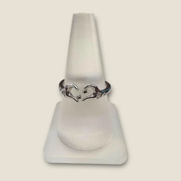 BEAUTIFUL STERLING SILVER GIRLISH RING WITH HEART SHAPE DESIGN | SLR621