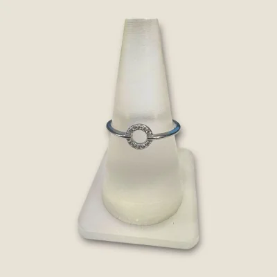 BEAUTIFUL STERLING SILVER GIRLISH RING WITH ZIRCONS | SLR627 BEAUTIFUL STERLING SILVER GIRLISH RING WITH ZIRCONS | SLR627
