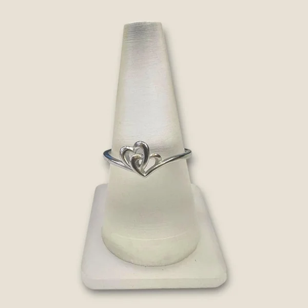 BEAUTIFUL 925 STERLING SILVER GIRLISH RING IN HEART SHAPE | SLR636