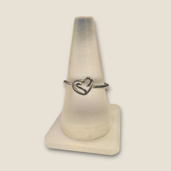 BEAUTIFUL STERLING SILVER GIRLISH RING IN HEART SHAPE | SLR614