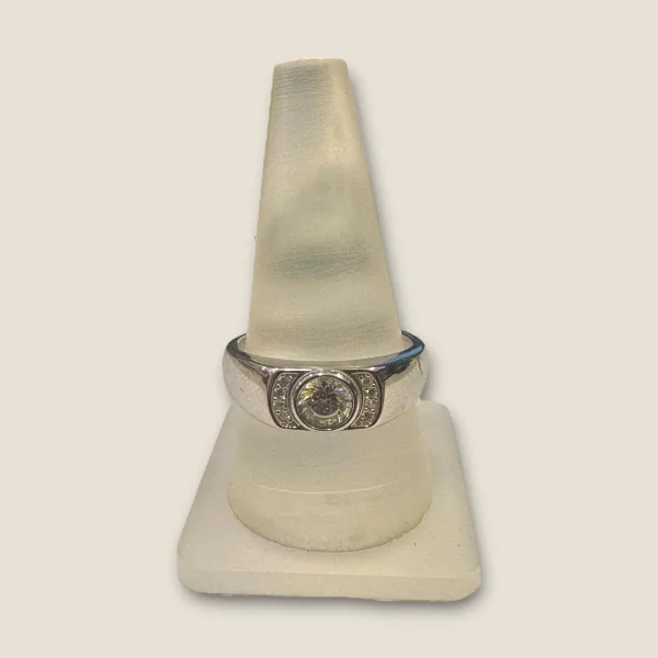 925 STERLING SILVER MEN'S RING WITH ZIRCONS | SGR260