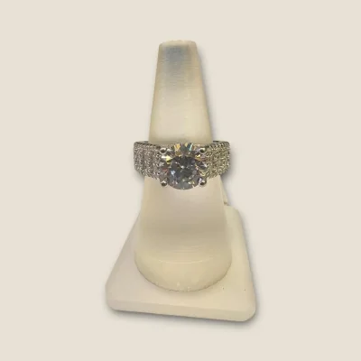 LOVELY 925 STERLING SILVER GIRLISH RING WITH ZIRCONS | SLR613 LOVELY 925 STERLING SILVER GIRLISH RING WITH ZIRCONS | SLR613