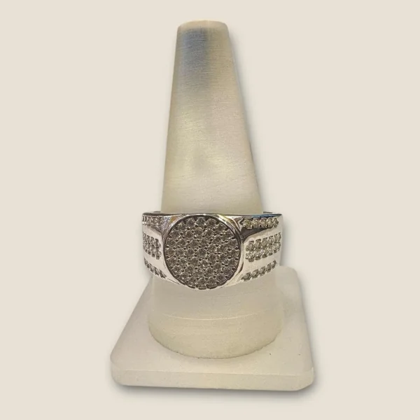 BEAUTIFUL 925 STERLING SILVER MEN'S RING WITH ZIRCONS | SGR246