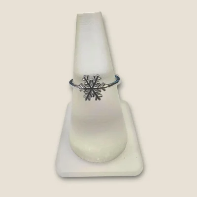 925 Sterling Silver Snowflake Girl's Ring | SLR626 - Silver Rings