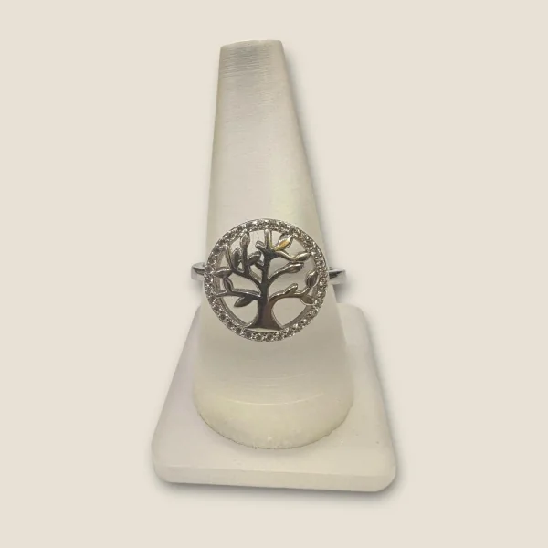 BEAUTIFUL 925 STERLING SILVER GIRLISH RING WITH KALPATRU TREE DESIGN | SLR611
