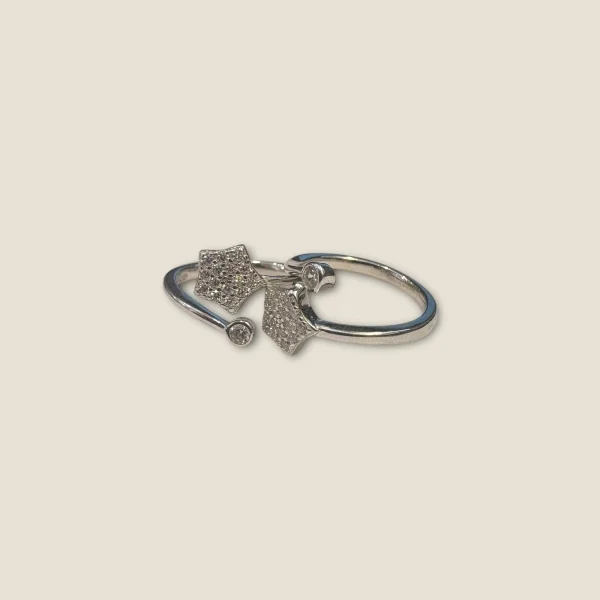 925 STERLING SILVER TOE RING WITH BEAUTIFUL DESIGN & ZIRCONS | STO356