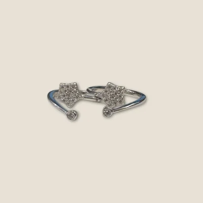 925 STERLING SILVER TOE RING WITH BEAUTIFUL DESIGN & ZIRCONS | STO356 925 STERLING SILVER TOE RING WITH BEAUTIFUL DESIGN & ZIRCONS | STO356